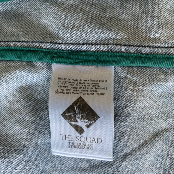 The Squad long length collarless shirt WASHED BLUE - Picture 4 of 6